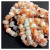 Agate0001- 1 STRAND 9MM TUMBLE CUBE PEACH WHITE NATURAL AGATE BEADS