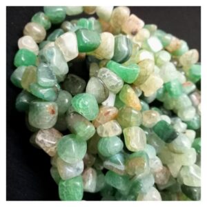 Agate0002- 1 STRAND 10MM TUMBLE CUBE GREEN WHITE NATURAL AGATE BEADS