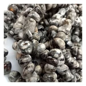 Agate0009- 1 STRAND 12MM TUMBLE CUBE BLACK WHITE NATURAL AGATE BEADS