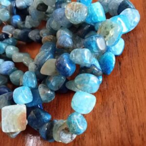 Agate0013- 1 STRAND 12MM TUMBLE CUBE BLUE WHITE NATURAL AGATE BEADS