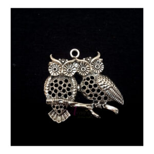 OXIS0006- 2 PCS PACK OF SILVER OWL PENDANT