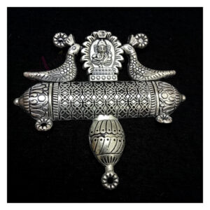 OXIS0007- 4 PCS PACK OF GOLDEN ROSE GERMAN SILVER PENDANT