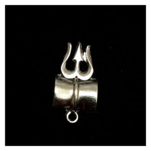 OXIS0011- 4 PCS PACK OF SILVER TRISUL DOMRU GERMAN SILVER PENDANT