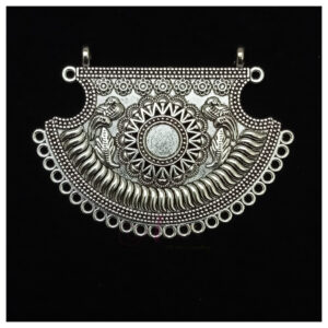 OXIS0012- 2 PCS PACK OF SILVER LARGE SIZE GERMAN SILVER PENDANT