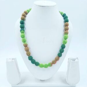 1layertassel0013- 1 PC MIX GREEN PACK OF SINGLE LAYER TASSEL