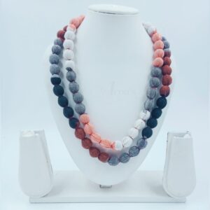 2layertassel0002- 1 PC MIX WHITE GREY PACK OF TWO LAYER TASSEL