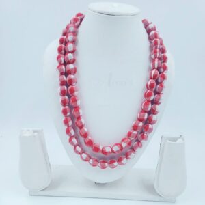 2layertassel0004- 1 PC MIX WHITE RED PACK OF TWO LAYER TASSEL