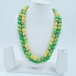 2layertassel0007- 1 PC YELLOW GREEN PACK OF TWO LAYER TASSEL