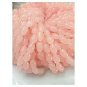 DRGLASS0002- CHABLIS PINK DROP SHAPE 12/8MM GLASS BEADS