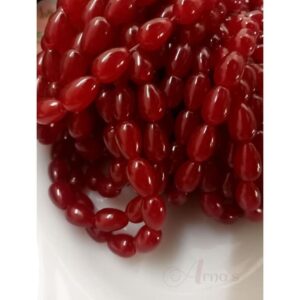 RGLASS0003- DARK MAROON DROP SHAPE 12/8MM GLASS BEADS
