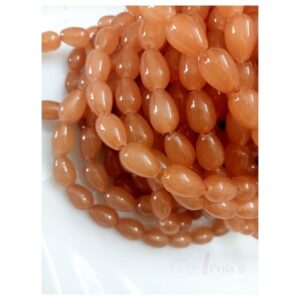 DRGLASS0007- LIGHT BROWN DROP SHAPE 12/8MM GLASS BEADS