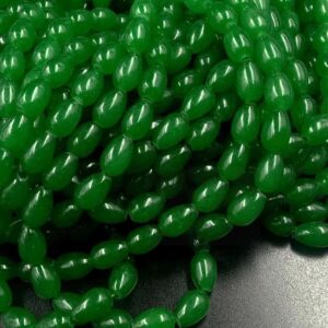 DRGLASS0008- DARK GREEN DROP SHAPE 12/8MM GLASS BEADS