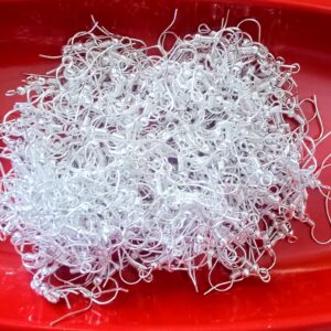 125 PCS SILVER METAL EARRING-HOOK FOR JEWELLERY MAKING- 25 GRAMS PACK