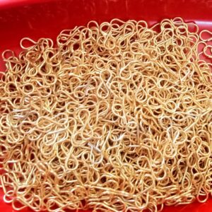 FINDINGS0007- 108 PCS METAL GOLDEN S-HOOK FOR JEWELLERY MAKING - 20 GRAMS PACK