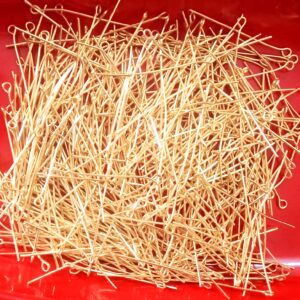 FINDINGS0015-  190 PCS GOLDEN METAL IPIN FOR JEWELLERY MAKING- 25 GRAMS PACK