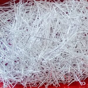 FINDINGS0014- 190 PCS SILVER METAL IPIN FOR JEWELLERY MAKING- 25 GRAMS PACK