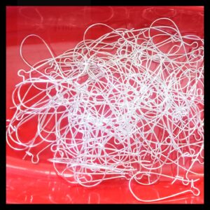 FINDINGS0002- 80 PCS BRIGHT SILVER METAL BIG FISH-HOOK FOR JEWELLERY MAKING- 25 GRAMS PACK