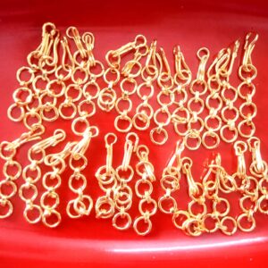 FINDINGS0022- 10 PCS PACK GOLDEN FOUR LOOP HOOK / KADI AAKDA