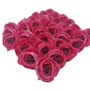 FLOWER0002- 6 PCS PACK DARK PINK PEONY FLOWER