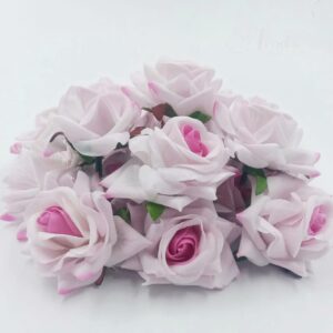 FLOWER0010- 4 PCS PACK OF WHITE PINK ROSE FLOWER