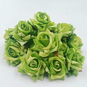 FLOWER0011- 4 PCS PACK OF LIGHT GREEN ROSE FLOWER