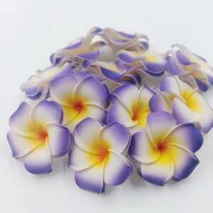 FLOWER0012- 6 PCS PACK PURPLE PLUMERIA/ KATH GOLAP FOAM FLOWER