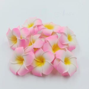 FLOWER0013- 6 PCS PACK PINK PLUMERIA/ KATH GOLAP FOAM FLOWER