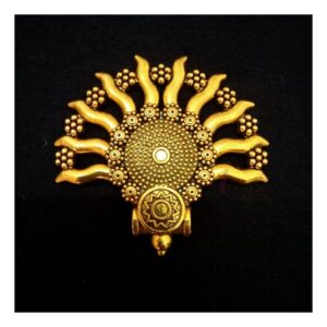 OXIG0001 -2 PCS PACK OF GOLD LARGE SIZE GERMAN SILVER PENDANT