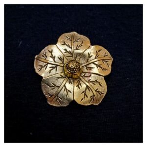 OXIG0004- 4 PCS PACK OF GOLDEN ROSE GERMAN SILVER PENDANT