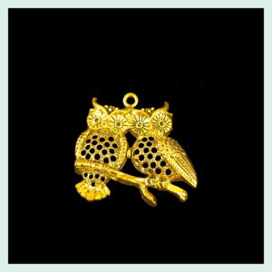 OXIG0006- 2 PCS PACK OF GOLDEN OWL PENDANT