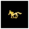 OXIG0014- 4 PCS PACK OF GOLDEN HORSE GERMAN SILVER PENDANT