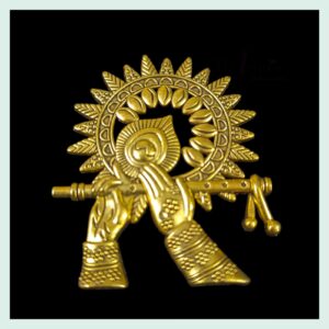 OXIG0017 -2 PCS PACK OF GOLDEN BNASURIWALA GERMAN SILVER PENDANT