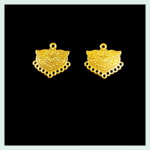 OXIG0032- 2 PAIRS GOLDEN GERMAN SILVER BALI