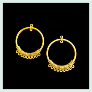 OXIG0040 -2 PAIRS GOLDEN GERMAN SILVER TAAR BALI
