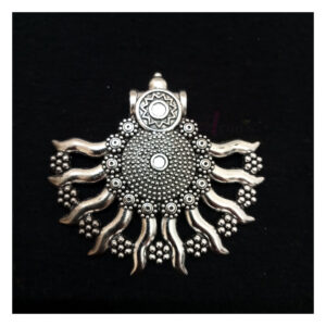 OXIS0001- 2 PCS PACK OF SILVER LARGE SIZE GERMAN SILVER PENDANT