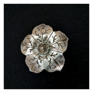 OXIS0004- 3 PCS PACK OF SILVER FLOWER GERMAN SILVER PENDANT