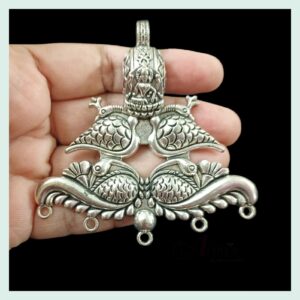 OXIS0023- 1 PC PACK OF SILVER LARGE SIZE GERMAN SILVER PENDANT