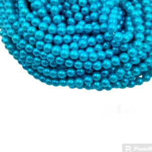 PLASTICBEADS0004- 1PACKET BLUE 6MM PLASTIC BEADS (50 GM)
