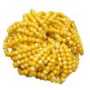 PRGLASS0001- 1 STRAND YELLOW PRINTED 8MM ROUND GLASS BEAD