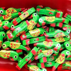 WOODEN0001- 10 PCS PACK WOODEN PARROT