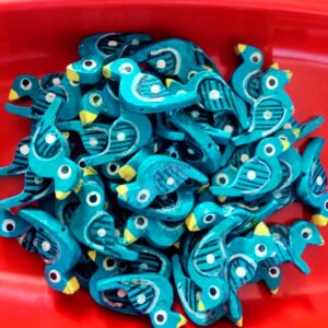 WOODEN0010- 10 PCS PACK WOODEN BIRDS