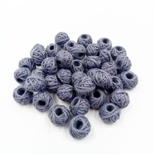 COTTONBALL09- 1 PACK OF GREY HANDMADE COTTON THREAD BALL FOR JEWELLERY MAKING- (APPROX. 100 PC)