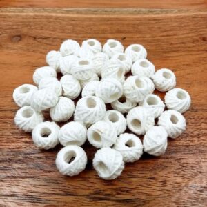COTTONBALL10- 1 PACK OF WHITE HANDMADE COTTON THREAD BALL FOR JEWELLERY MAKING- (APPROX. 100 PC)