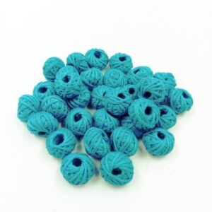 COTTONBALL13- 1 PACK OF SKY BLUE HANDMADE COTTON THREAD BALL FOR JEWELLERY MAKING- (APPROX. 100 PC)
