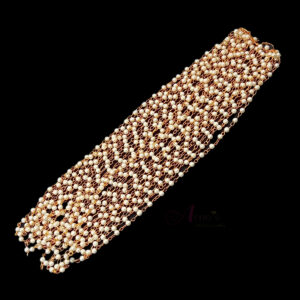 GANTHAN001- 12 PC PACK OF PEARL GOLDEN CHAIN | GANTHANMALA (3MM) FOR JEWELLERY MAKING