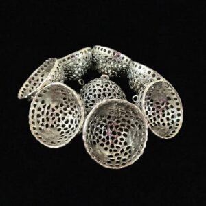 JHUMKAs0012- 2 PAIRS PACK OF GERMAN SILVER | OXIDIZED SILVER JHUMKIES FOR EARRING MAKING