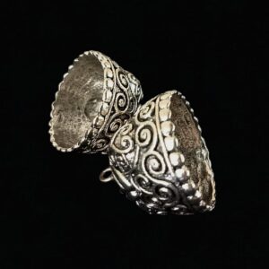 JHUMKAs0015- 3 PAIRS PACK OF GERMAN SILVER | OXIDIZED SILVER JHUMKIES FOR EARRING MAKING