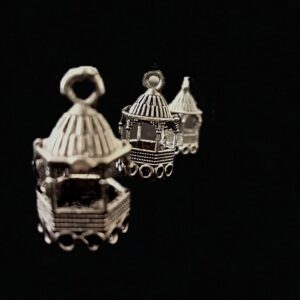 JHUMKAs0021- 5 PAIRS PACK OF GERMAN SILVER | OXIDIZED SILVER JHUMKIES FOR EARRING MAKING