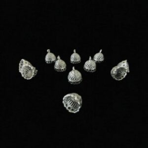 JHUMKAs0003- 5 PAIRS PACK OF GERMAN SILVER | OXIDIZED SILVER JHUMKIES FOR EARRING MAKING