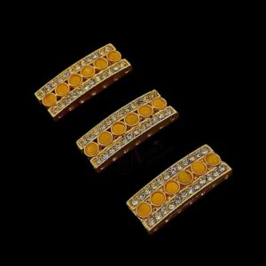 KUNDAN0002- 4 PCS PACK OF YELLOW KUNDAN CONNECTOR